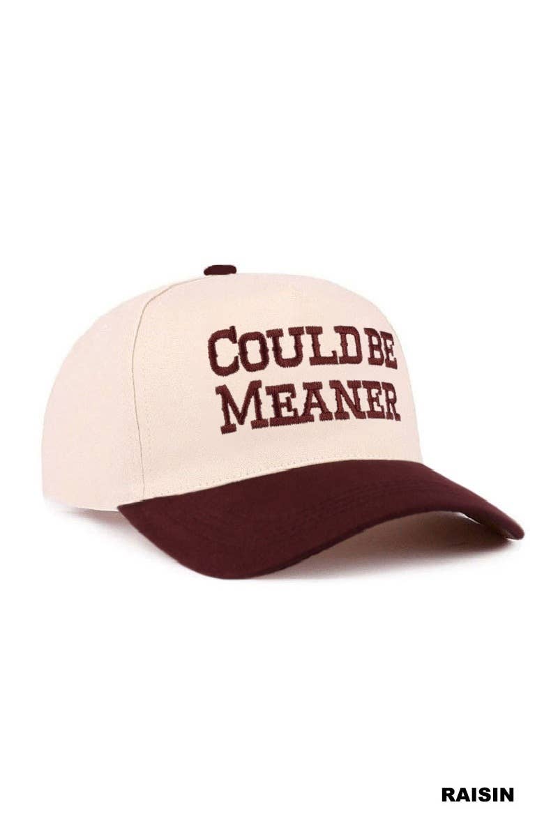 Could Be Meaner Two Tone Cotton Cap SI-29120