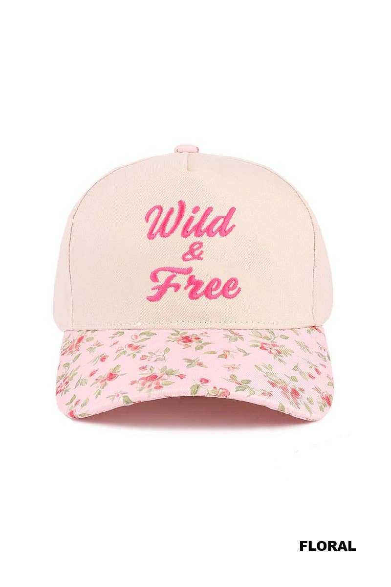 Wild & Free Two Tone Canvas Cotton Cap