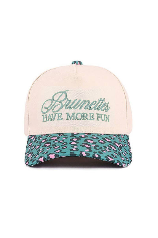 Brunettes Have More Fun - Two Tone Canvas Cotton Cap