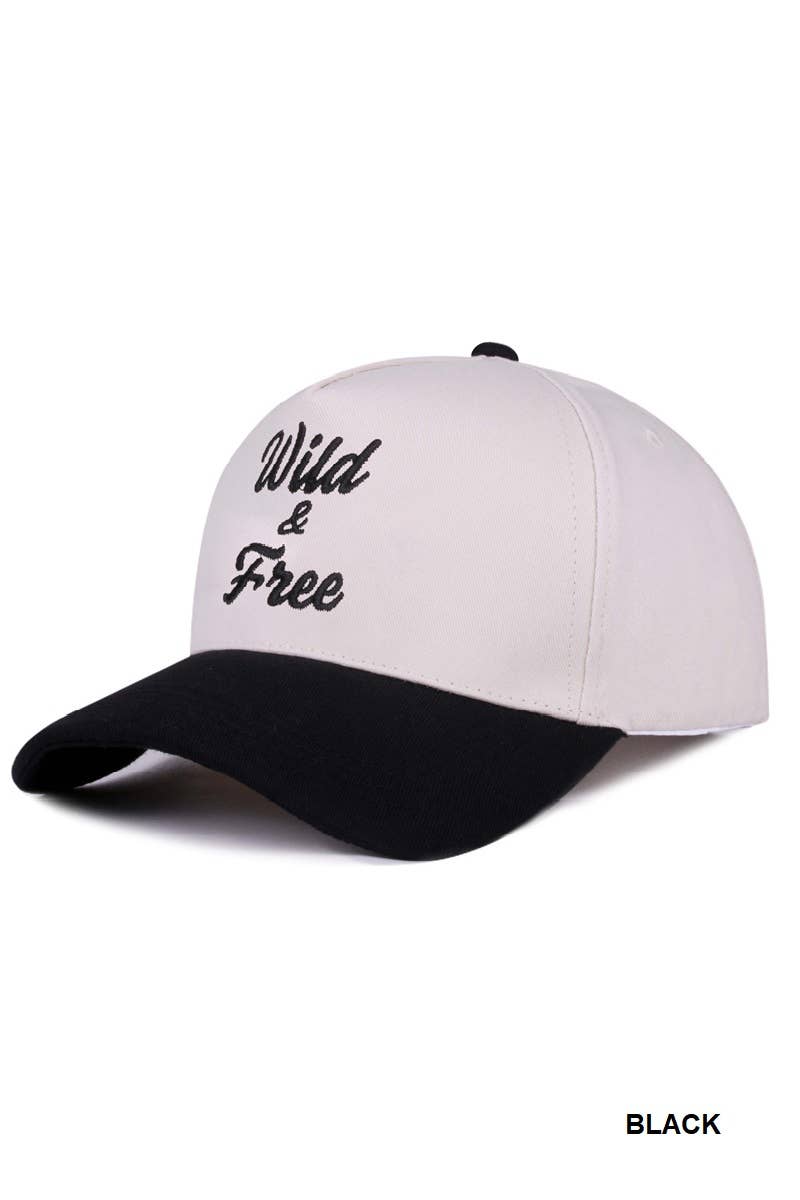 Wild & Free Two Tone Canvas Cotton Cap