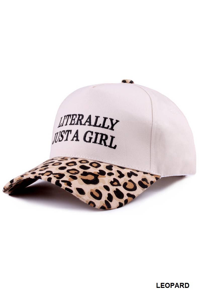 Literally Just A Girl - Two Tone Canvas Cotton Cap