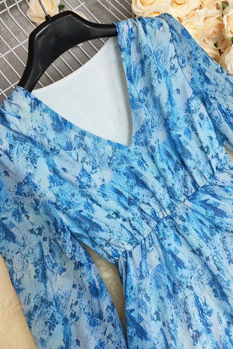 Floral Ruffle Casual Dress