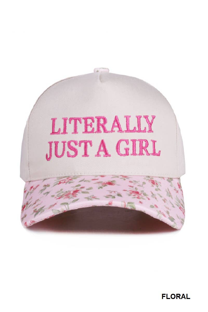 Literally Just a Girl - Two Tone Canvas Cotton Cap