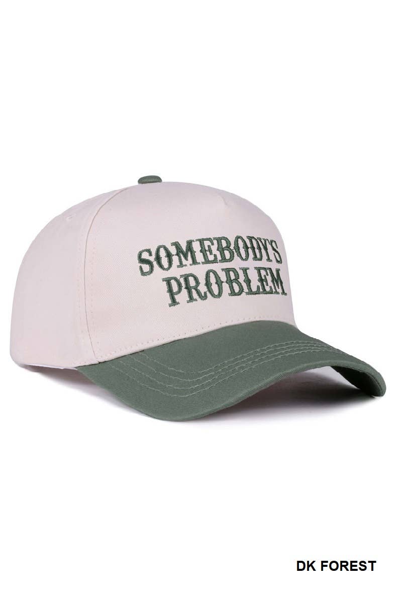 Somebody’s Problem Two Tone Canvas Cotton Cap