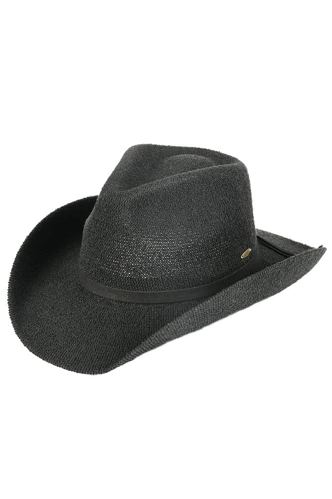 C.C Terry Cloth Band Trim Cowboy Hat