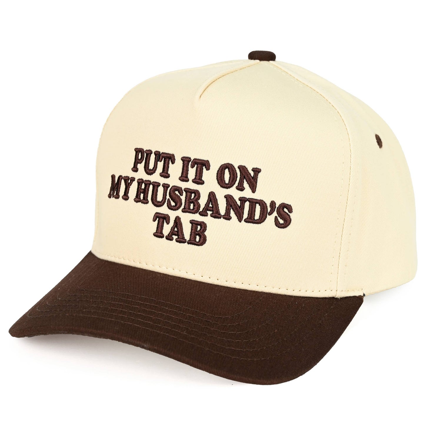 C.C PUT IT ON MY HUSBAND'S TAB Letter Trucker Hat