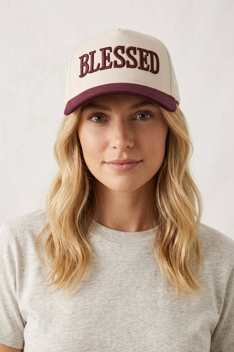 Blessed Two Tone Cotton Cap