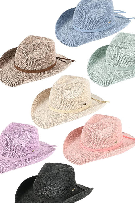C.C Terry Cloth Band Trim Cowboy Hat