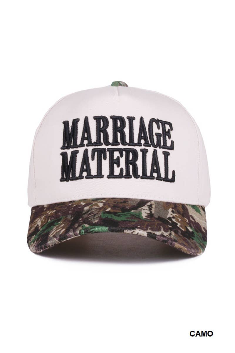 Marriage Material Two Tone Canvas Cotton Cap