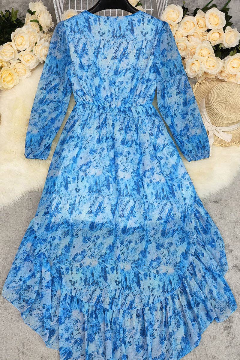 Floral Ruffle Casual Dress