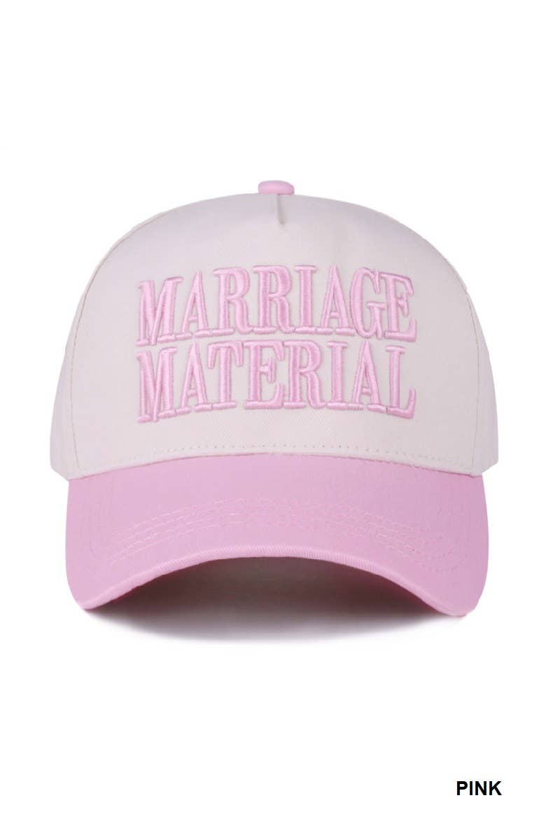 Marriage Material Two Tone Canvas Cotton Cap