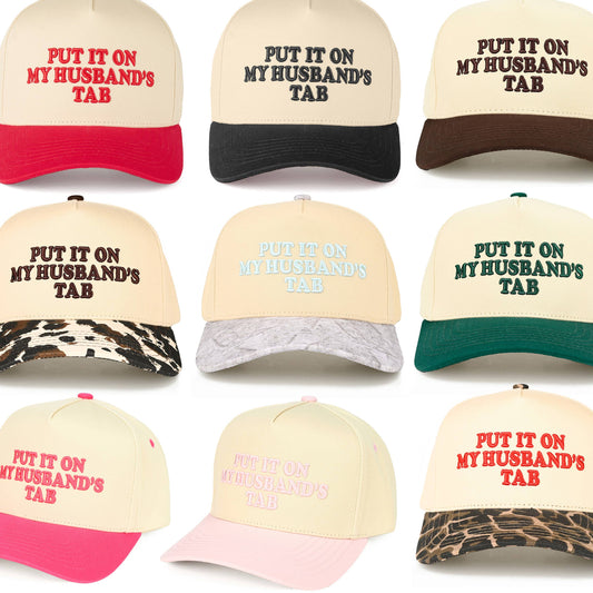 C.C PUT IT ON MY HUSBAND'S TAB Letter Trucker Hat