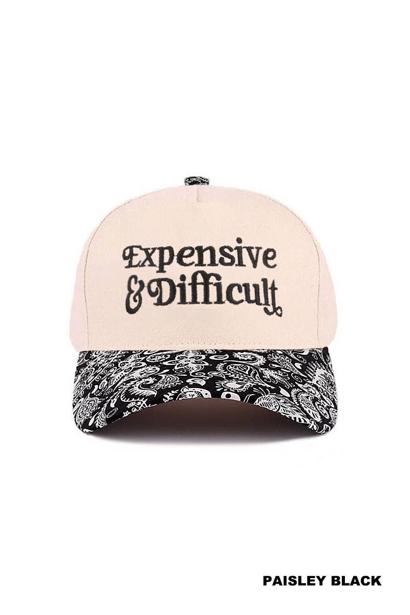 Expensive & Difficult - Two Tone Canvas Cotton Cap