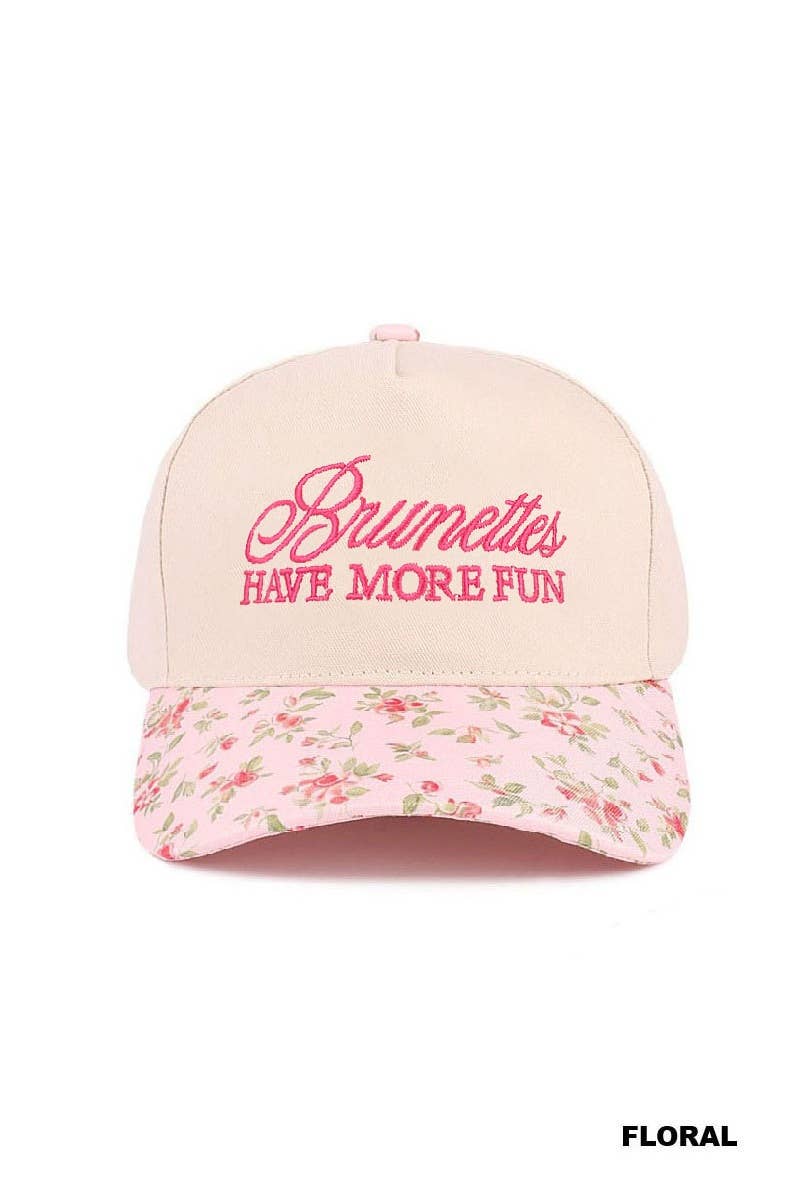 Brunettes Have More Fun - Two Tone Canvas Cotton Cap