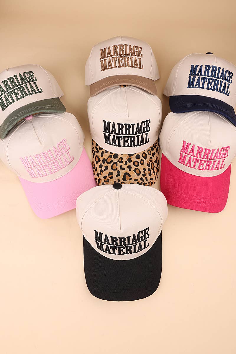 Marriage Material Two Tone Canvas Cotton Cap