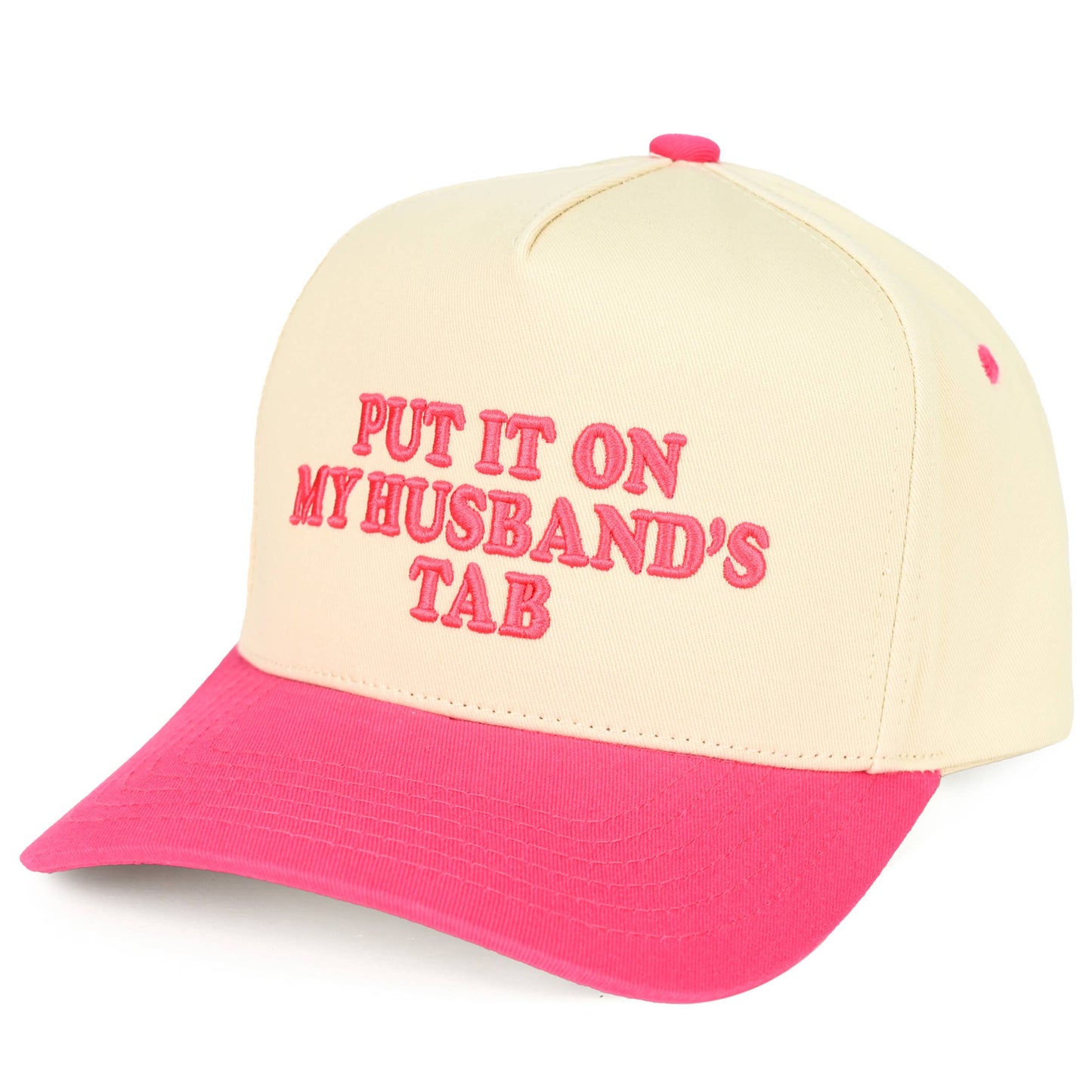 C.C PUT IT ON MY HUSBAND'S TAB Letter Trucker Hat