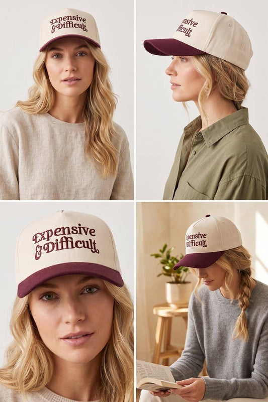 Expensive & Difficult - Two Tone Canvas Cotton Cap