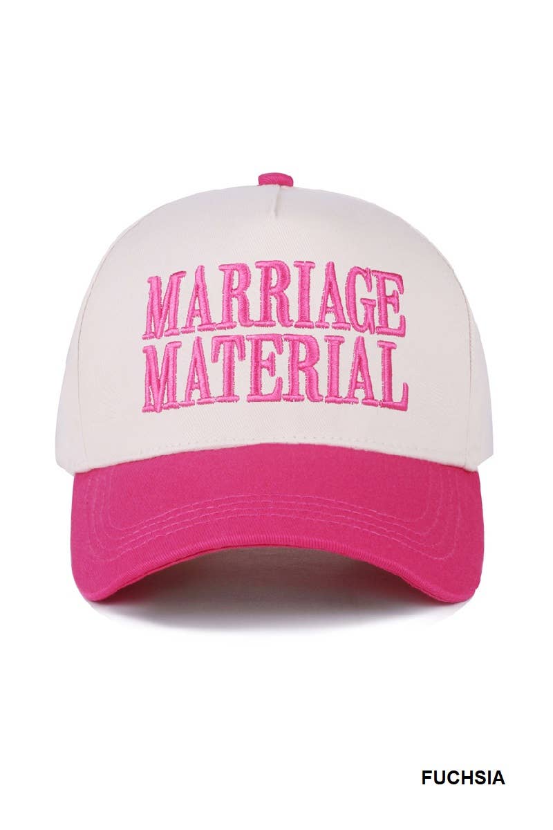 Marriage Material Two Tone Canvas Cotton Cap