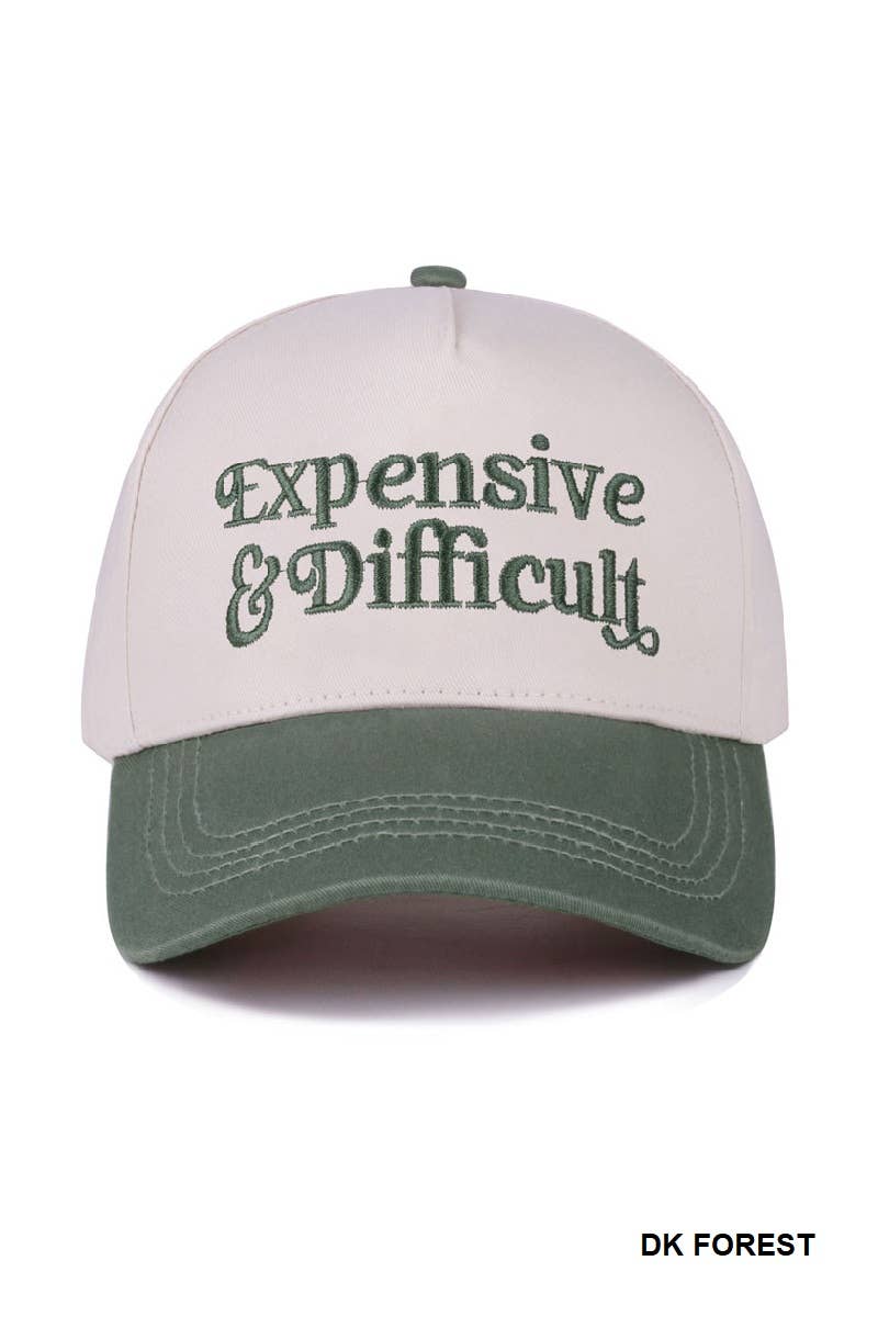 Expensive & Difficult - Two Tone Canvas Cotton Cap