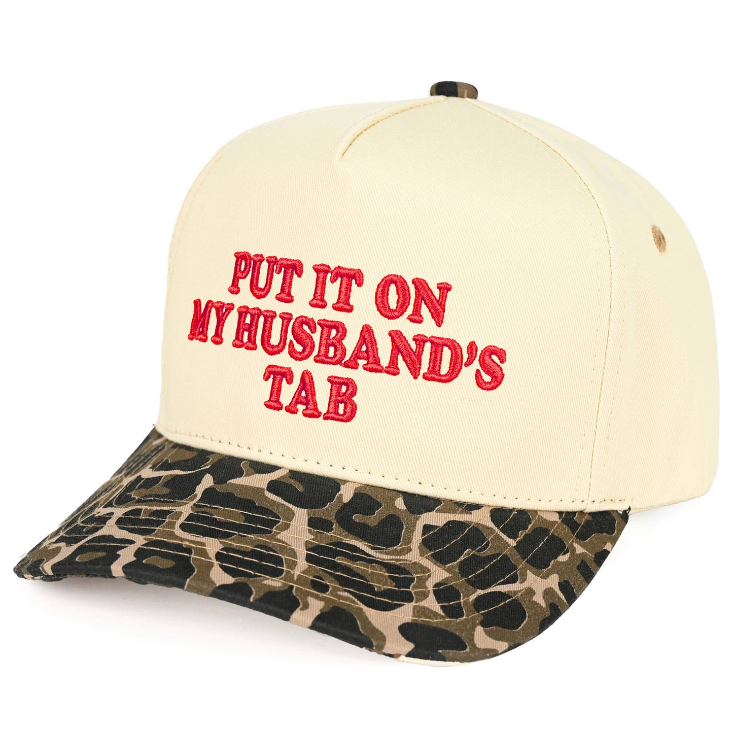 C.C PUT IT ON MY HUSBAND'S TAB Letter Trucker Hat