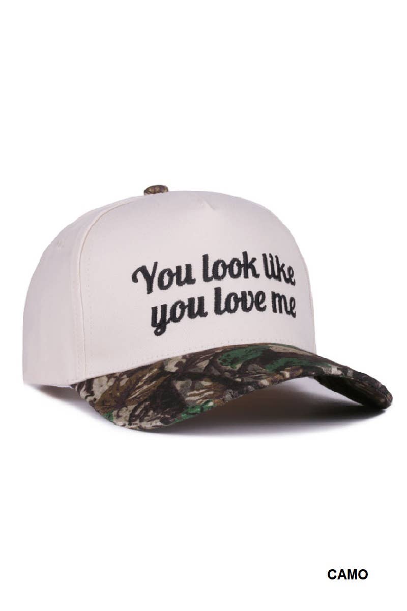 You Look Like You Love Me Two Tone Canvas Cotton Cap