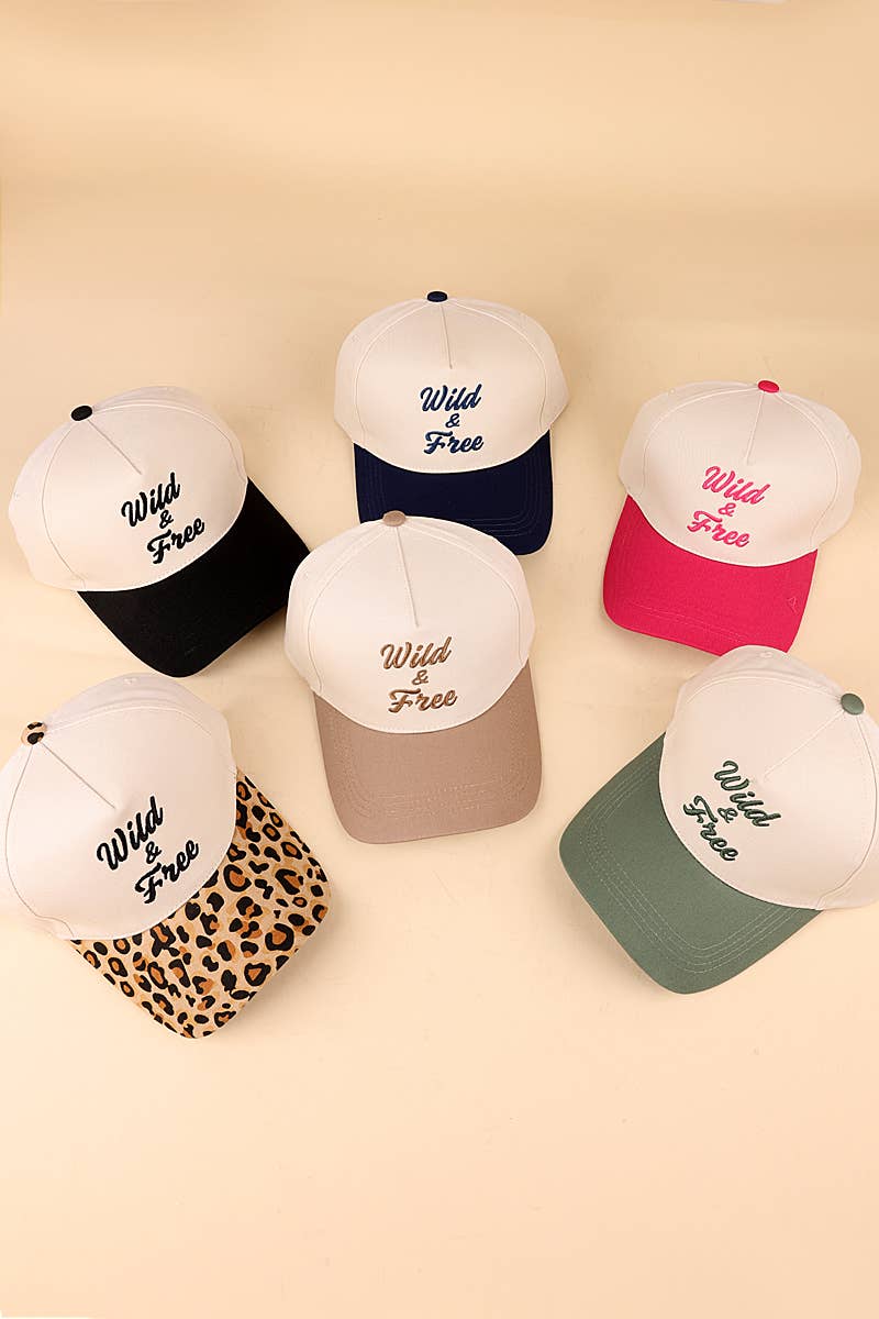 Wild & Free Two Tone Canvas Cotton Cap