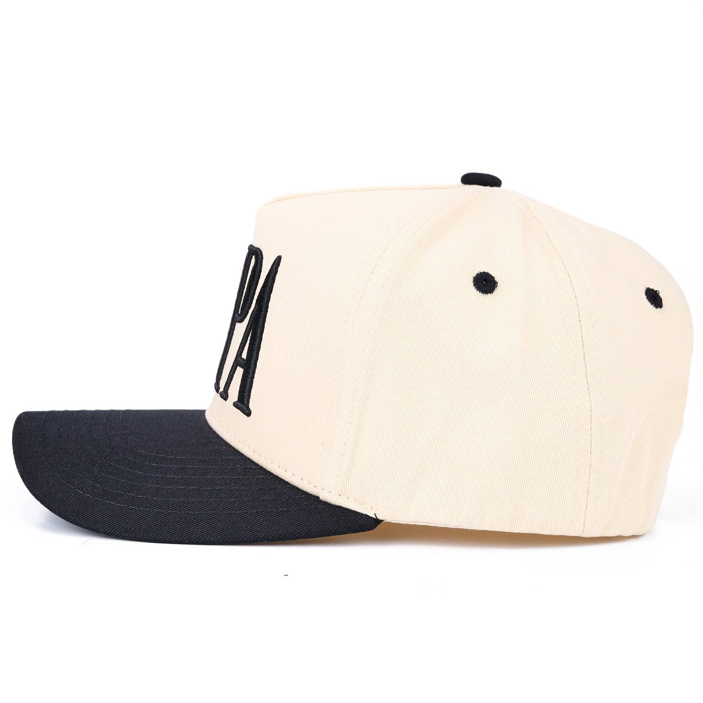 C.C PAPA Letter Embroidered on Two Tone Trucker Hat