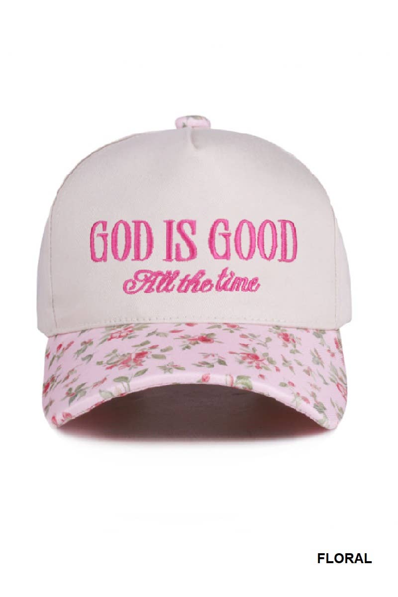 God Is Good All The Time - Two Tone Canvas Cotton Cap