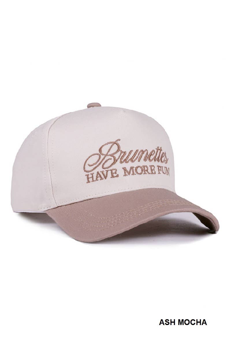 Brunettes Have More Fun - Two Tone Canvas Cotton Cap