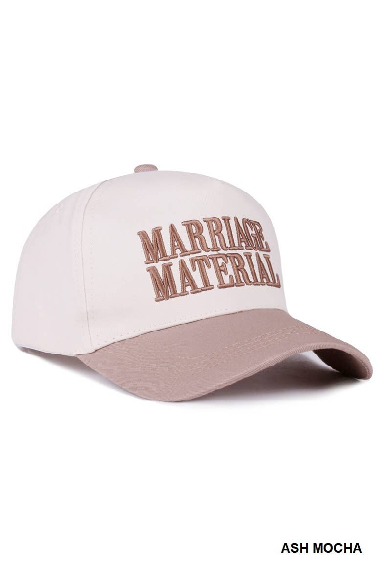 Marriage Material Two Tone Canvas Cotton Cap