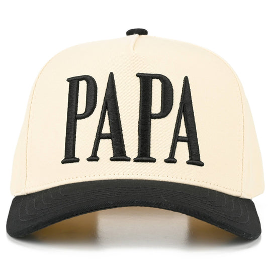 C.C PAPA Letter Embroidered on Two Tone Trucker Hat