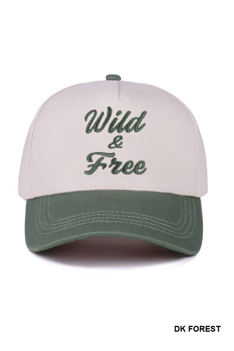 Wild & Free Two Tone Canvas Cotton Cap