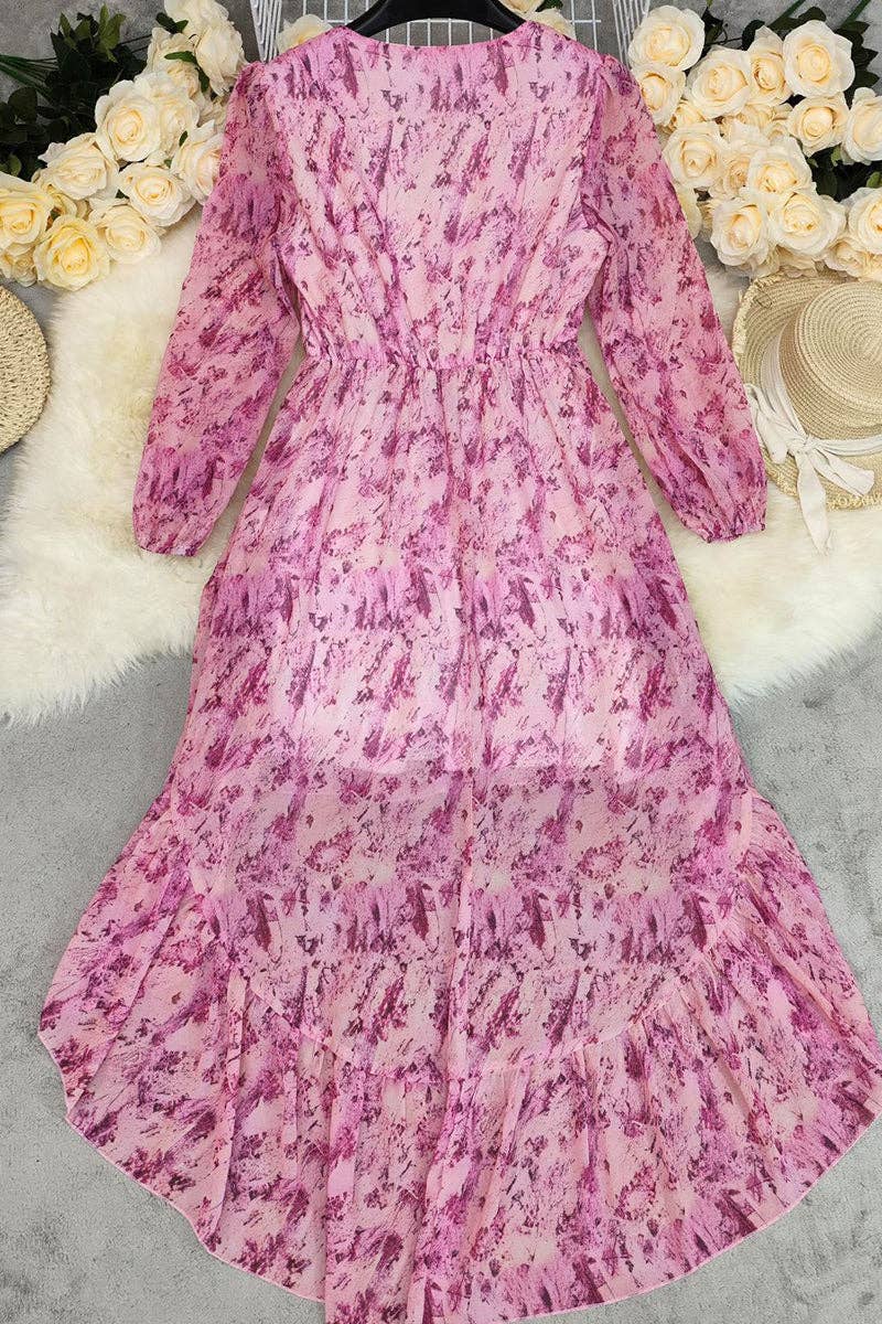 Floral Ruffle Casual Dress