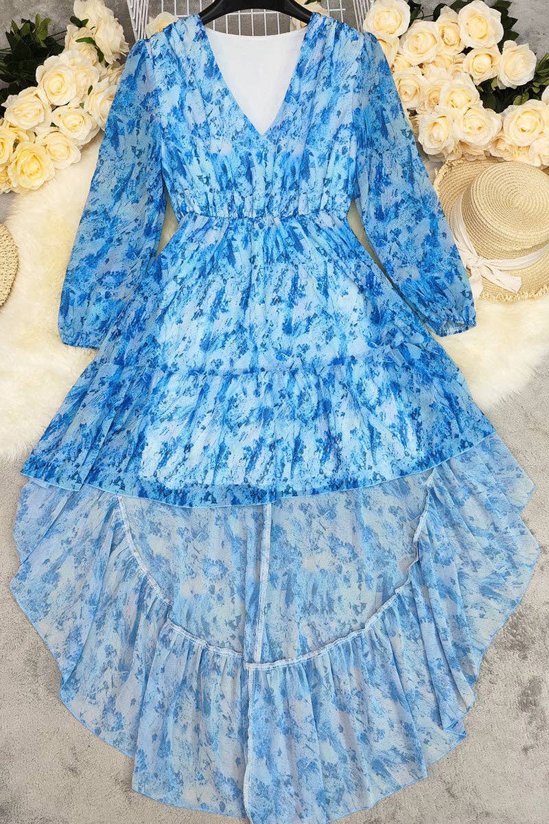 Floral Ruffle Casual Dress