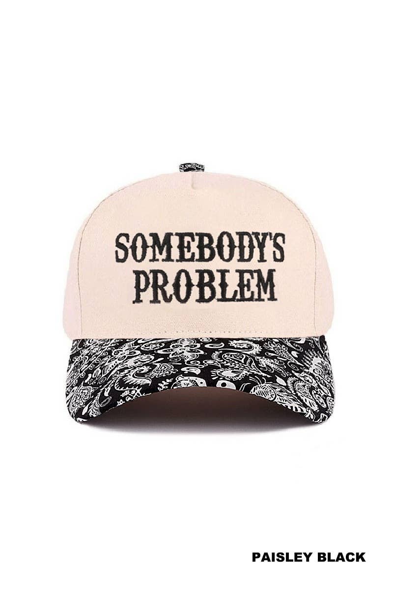 Somebody’s Problem Two Tone Canvas Cotton Cap