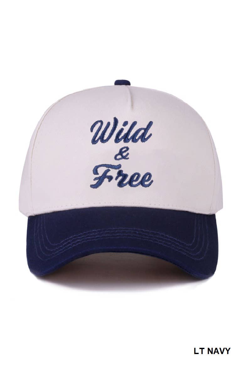 Wild & Free Two Tone Canvas Cotton Cap