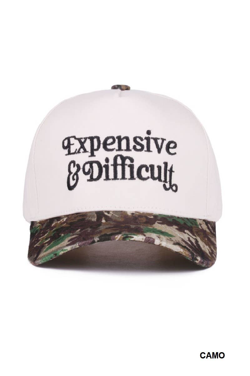 Expensive & Difficult - Two Tone Canvas Cotton Cap