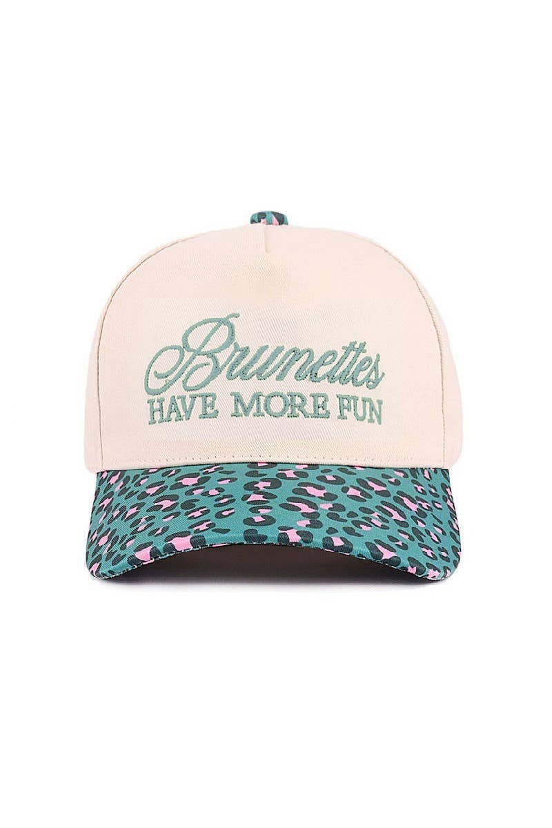 Brunettes Have More Fun - Two Tone Canvas Cotton Cap