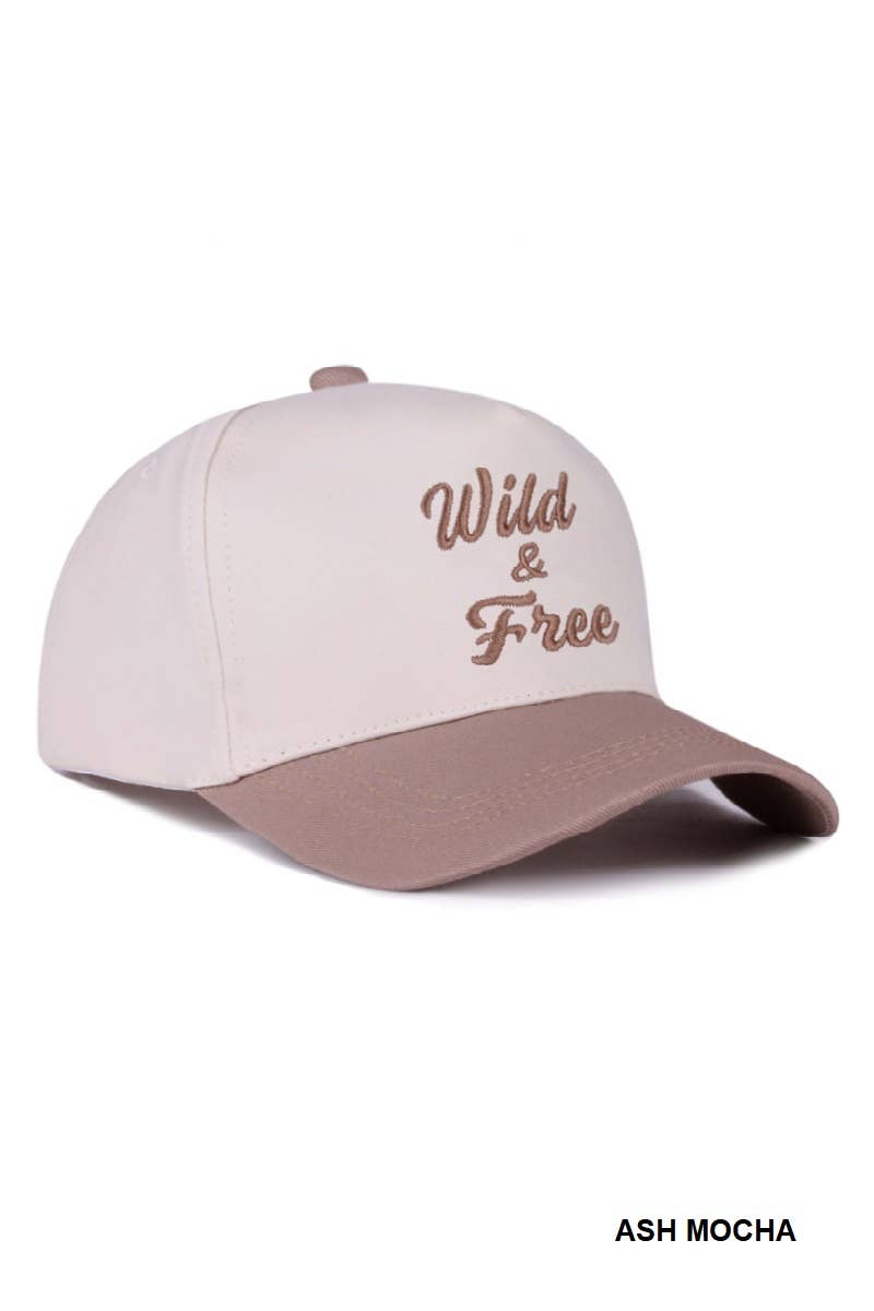 Wild & Free Two Tone Canvas Cotton Cap