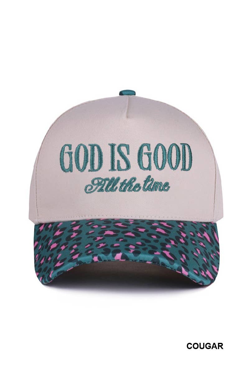 God Is Good All The Time - Two Tone Canvas Cotton Cap