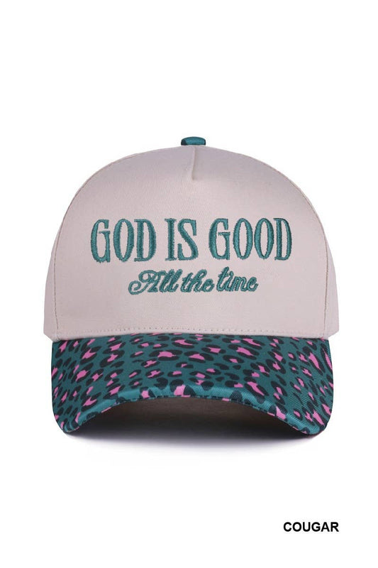 God Is Good All The Time - Two Tone Canvas Cotton Cap