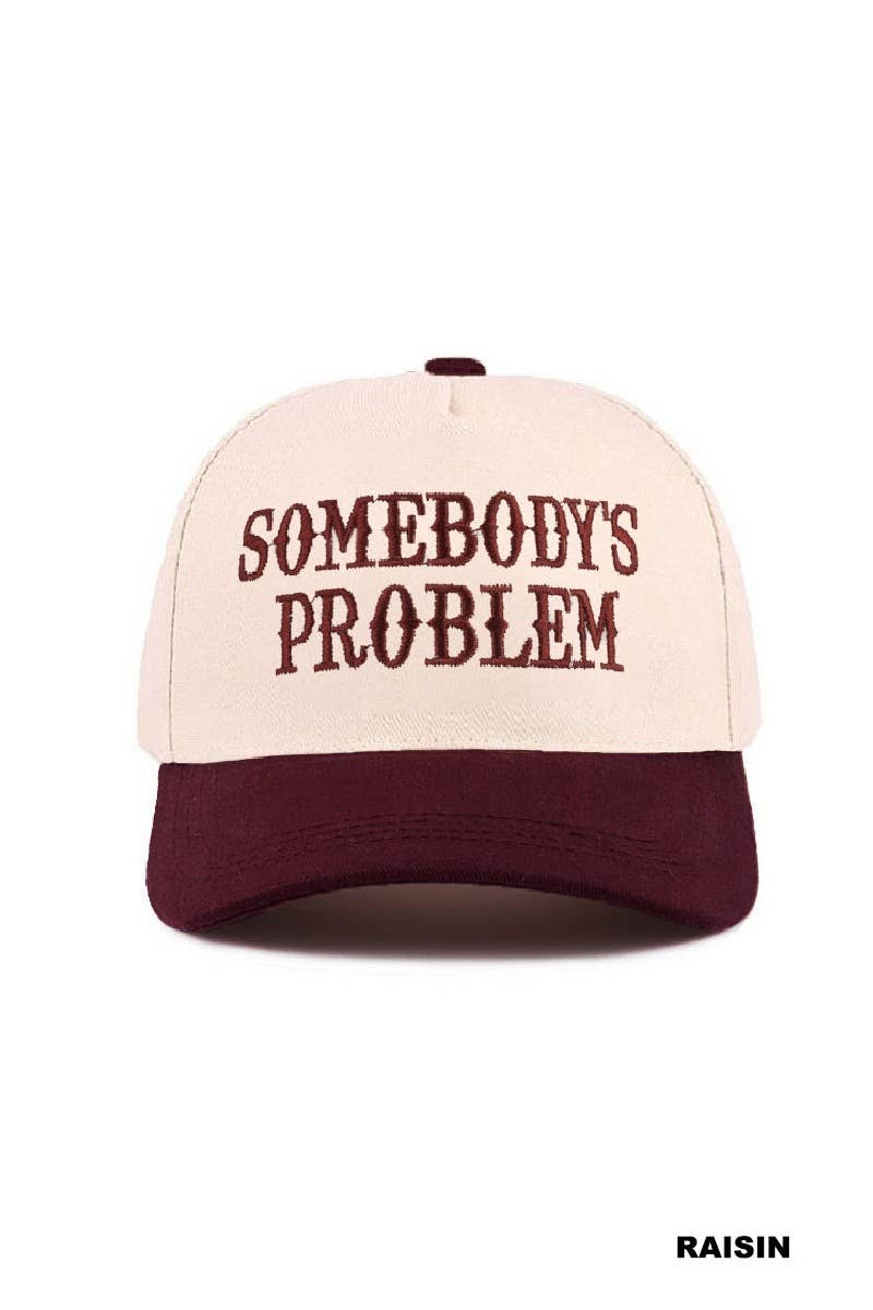Somebody’s Problem Two Tone Canvas Cotton Cap