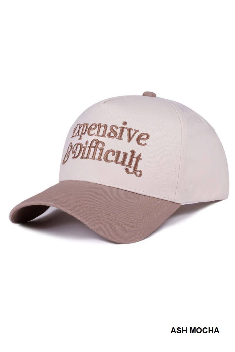 Expensive & Difficult - Two Tone Canvas Cotton Cap