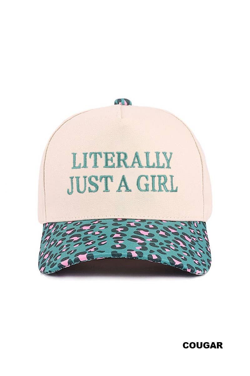 Literally Just a Girl - Two Tone Canvas Cotton Cap