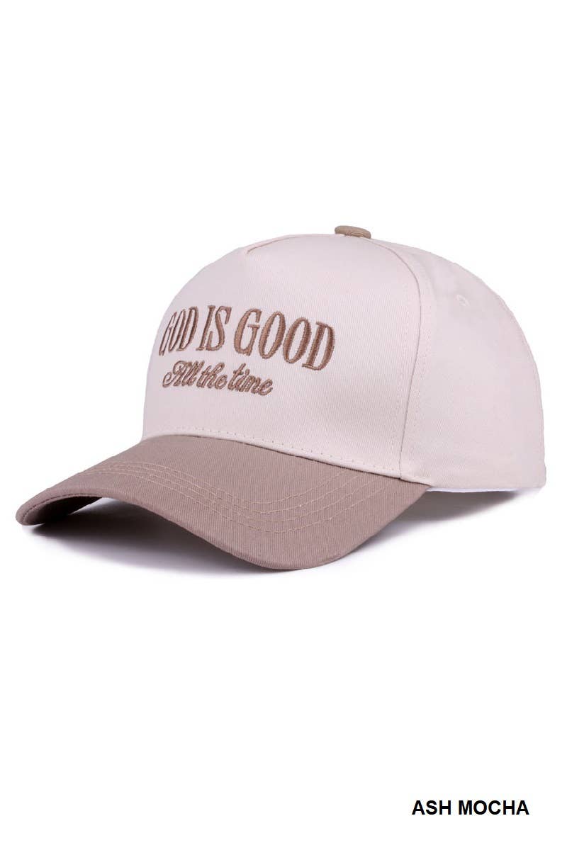 God Is Good All The Time - Two Tone Canvas Cotton Cap